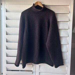 VINTAGE J. Crew Chocolate Brown roll neck sweater